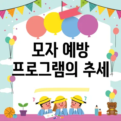 모자 예방 프로그램의 추세