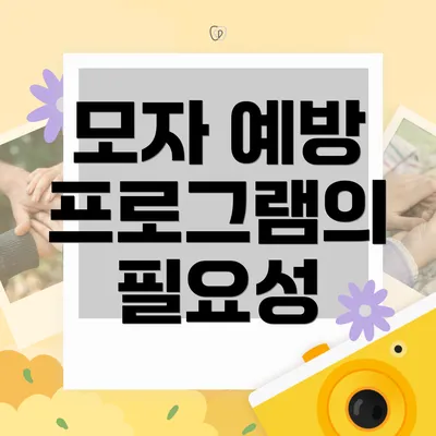 모자 예방 프로그램의 필요성