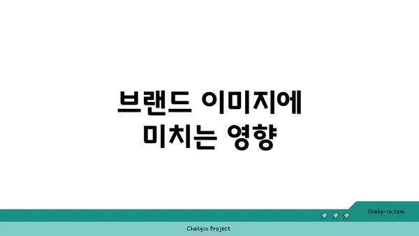 브랜드 이미지에 미치는 영향