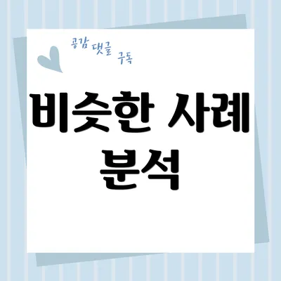 비슷한 사례 분석