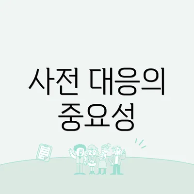 사전 대응의 중요성