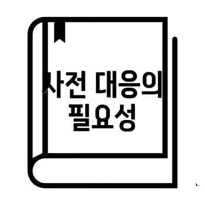 사전 대응의 필요성