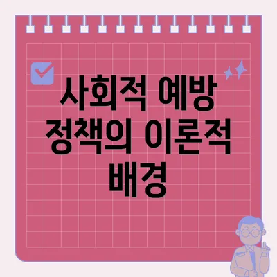 사회적 예방 정책의 이론적 배경