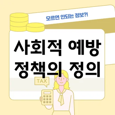 사회적 예방 정책의 정의