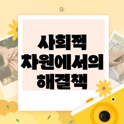 사회적 차원에서의 해결책