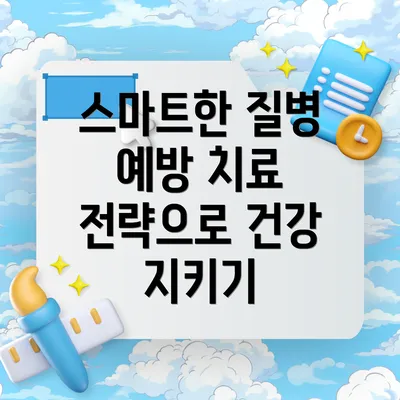 스마트한 질병 예방 치료 전략으로 건강 지키기