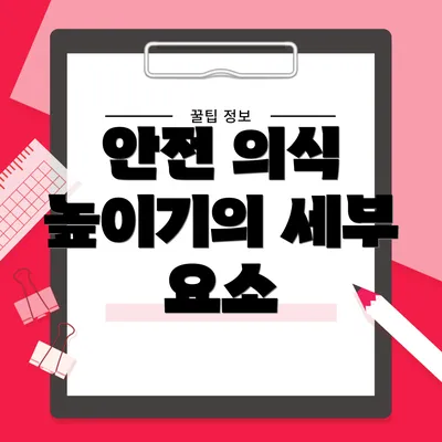 안전 의식 높이기의 세부 요소