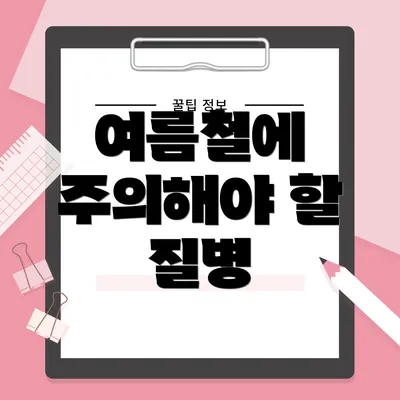 여름철에 주의해야 할 질병