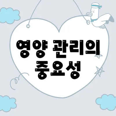 영양 관리의 중요성