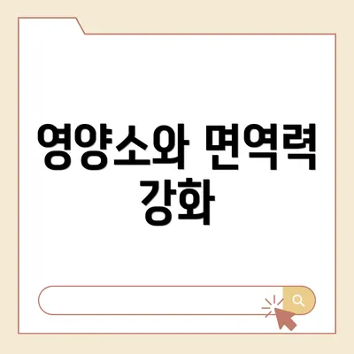 영양소와 면역력 강화