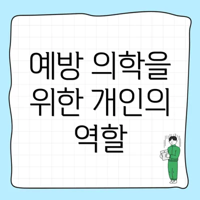 예방 의학을 위한 개인의 역할
