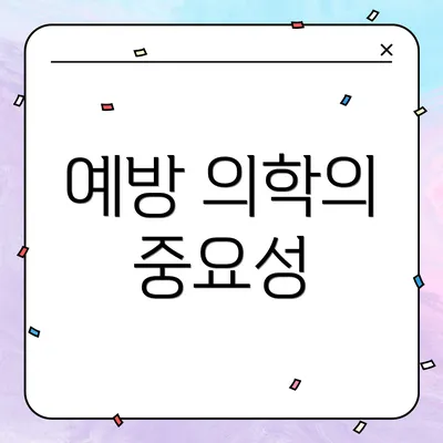 예방 의학의 중요성