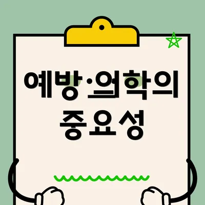 예방 의학의 중요성
