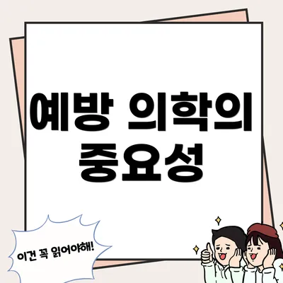 예방 의학의 중요성