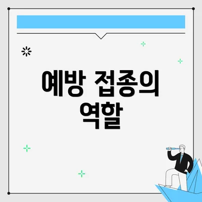 예방 접종의 역할