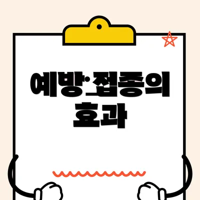예방 접종의 효과