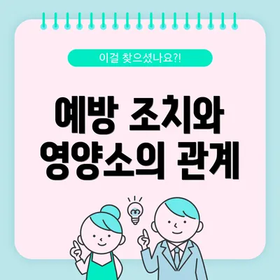 예방 조치와 영양소의 관계