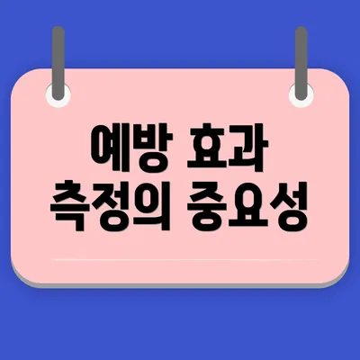예방 효과 측정의 중요성