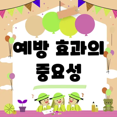 예방 효과의 중요성