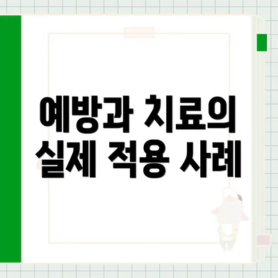 예방과 치료의 실제 적용 사례