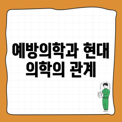 예방의학과 현대 의학의 관계