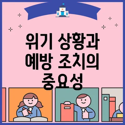 위기 상황과 예방 조치의 중요성