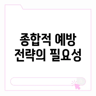 종합적 예방 전략의 필요성