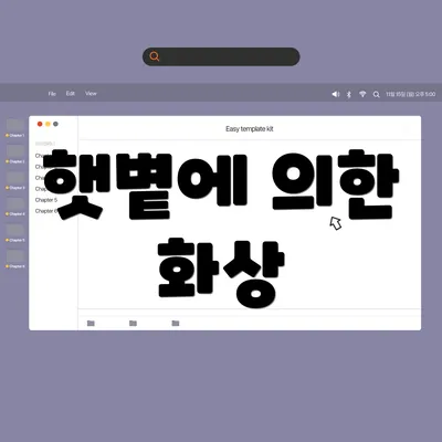 햇볕에 의한 화상