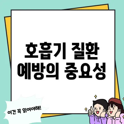 호흡기 질환 예방의 중요성
