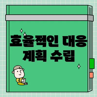효율적인 대응 계획 수립