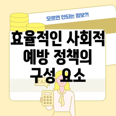 효율적인 사회적 예방 정책의 구성 요소