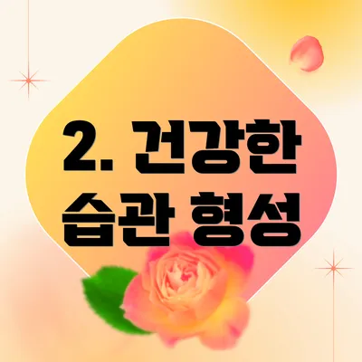 2. 건강한 습관 형성