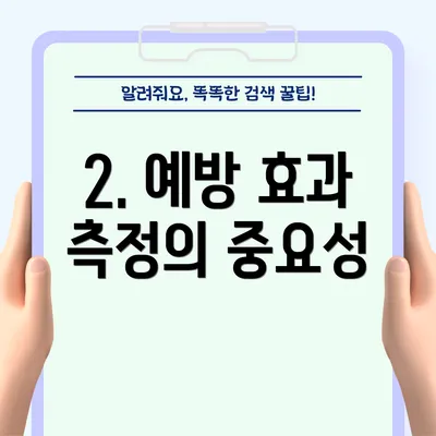 2. 예방 효과 측정의 중요성