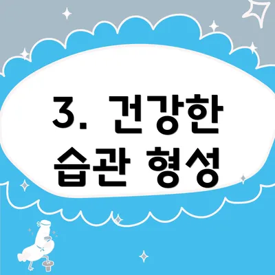 3. 건강한 습관 형성