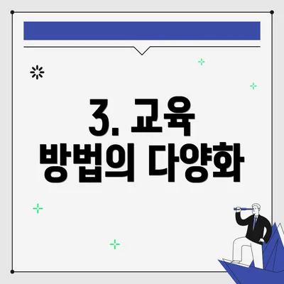 3. 교육 방법의 다양화