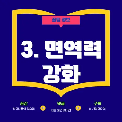 3. 면역력 강화