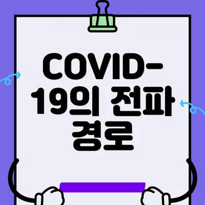 COVID-19의 전파 경로