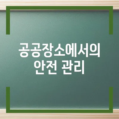 공공장소에서의 안전 관리