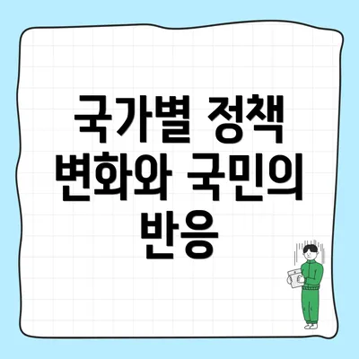 국가별 정책 변화와 국민의 반응