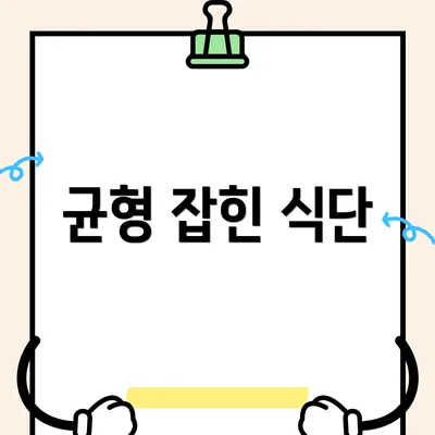 균형 잡힌 식단