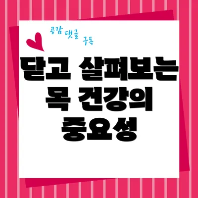 닫고 살펴보는 목 건강의 중요성