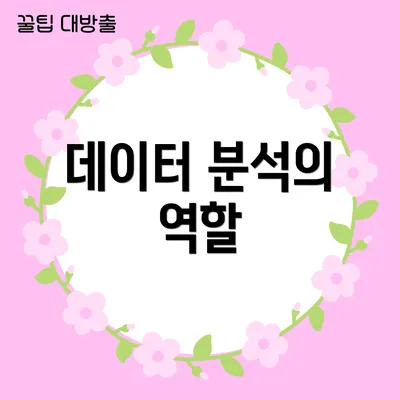 데이터 분석의 역할