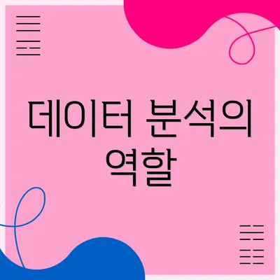 데이터 분석의 역할