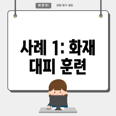 사례 1: 화재 대피 훈련