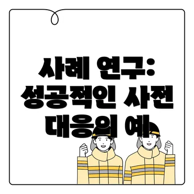 사례 연구: 성공적인 사전 대응의 예
