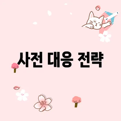 사전 대응 전략