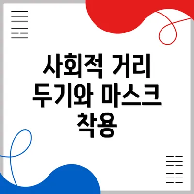 사회적 거리 두기와 마스크 착용