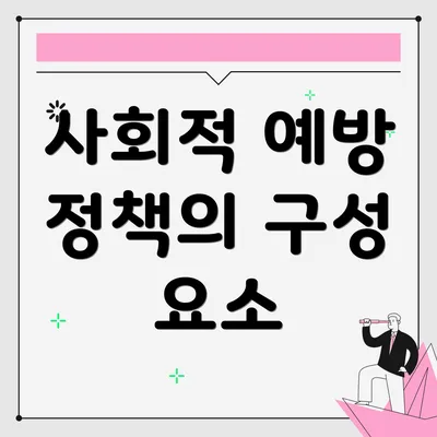 사회적 예방 정책의 구성 요소