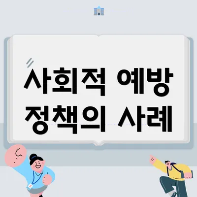 사회적 예방 정책의 사례
