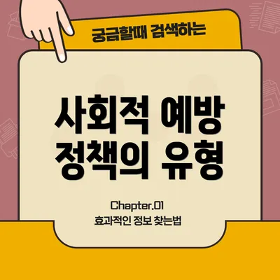 사회적 예방 정책의 유형